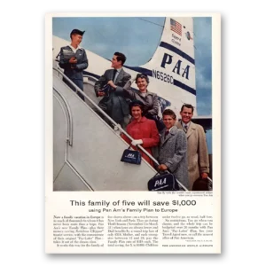 1955 Pan Am Print Ad | This Family Five