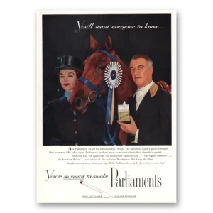 1955 Parliament Cigarettes Print Ad | Want Everyone To Know