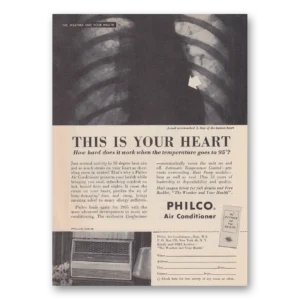 1955 Philco Air Conditioner Print Ad | Your Heart