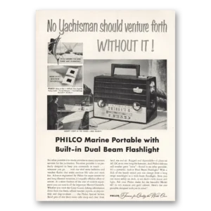 1955 Philco Radio Print Ad | Marine Portable