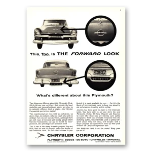 1955 Plymouth Print Ad | Forward Look