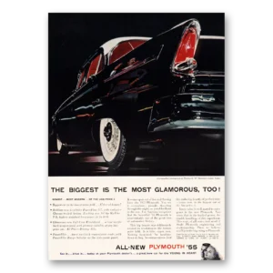 1955 Plymouth Print Ad | Biggest Most Glamorous Too
