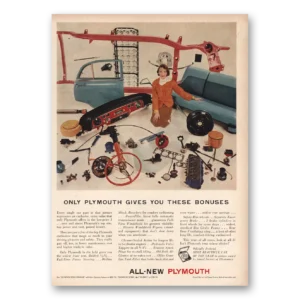 1955 Plymouth Print Ad | These Bonuses