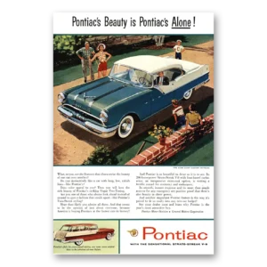 1955 Pontiac Star Chief Custom Catalina Print Ad | Beauty