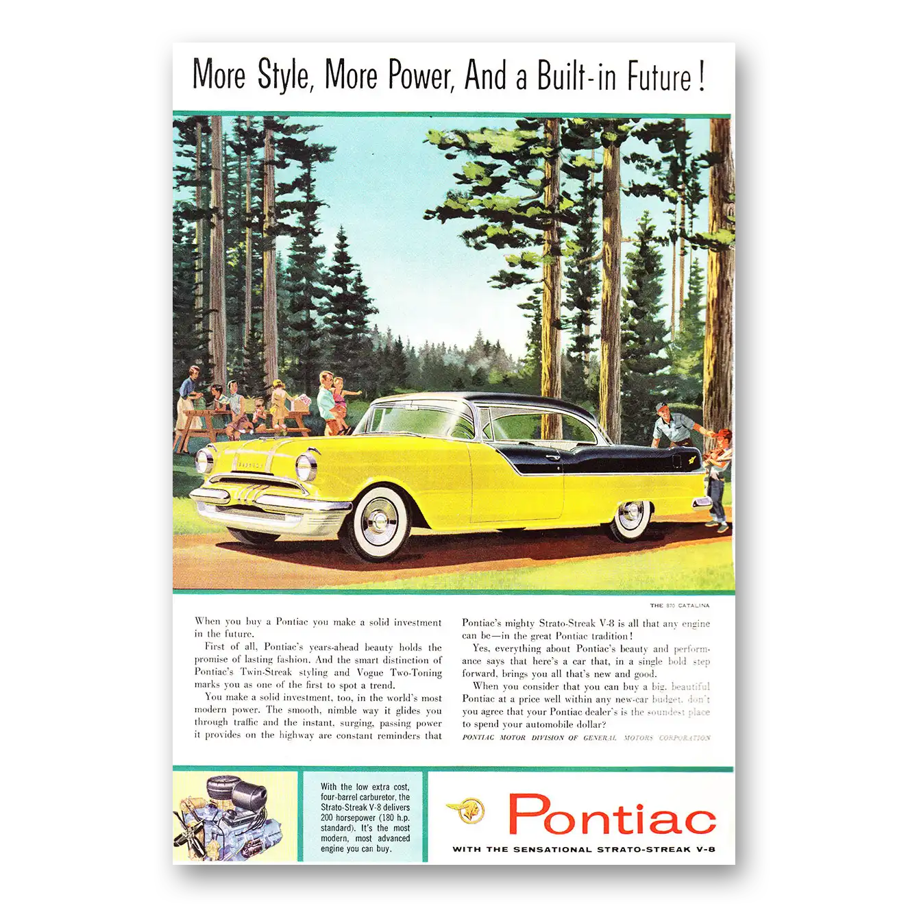 1955 Pontiac Catalina Print Ad | More Style