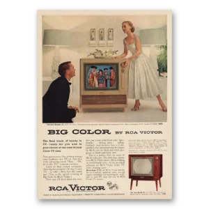 1955 RCA Victor Television Print Ad | Big Color