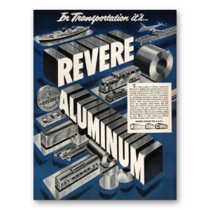 1955 Revere Aluminum Print Ad | Transportation