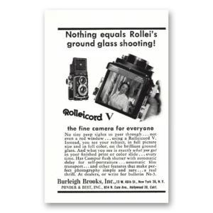 1955 Rolleicord Camera Print Ad | Ground Glass