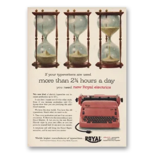 1955 Royal Typewriter Print Ad | New Kind Electric