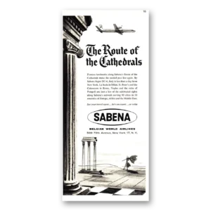 1955 Sabena Airlines Print Ad | Route Cathedrals