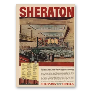 1955 Sheraton Hotels Print Ad | Washington