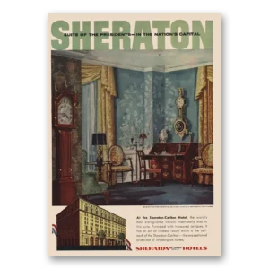 1955 Sheraton Carlton Hotel Print Ad | Presidents