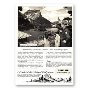 1955 Sinclair Print Ad | Glacier Grizzlies