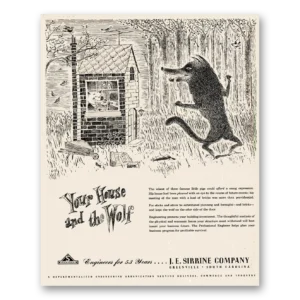 1955 Sirrine Print Ad | House Wolf