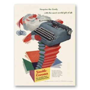 1955 Smith Corona Typewriters Print Ad | Surprise The Family