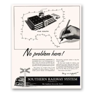 1955 Southern Railway Print Ad | No Problem