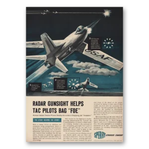 1955 Sperry Gyroscope Print Ad | Radar Gunsight