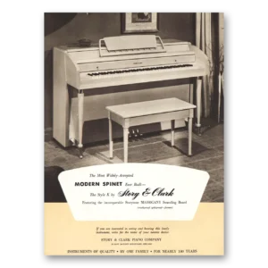 1955 Story & Clark Piano Print Ad | Modern Spinet