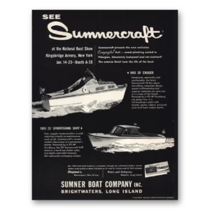 1955 Sumner Boat Print Ad | Summercraft