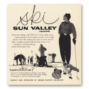 1955 Sun Valley Print Ad | Ski Idaho