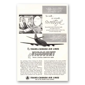 1955 TCA Air Canada Print Ad | Viscount