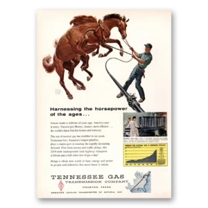 1955 Tennessee Gas Print Ad | Horsepower