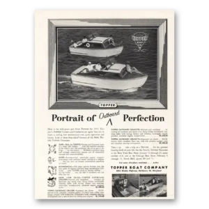 1955 Topper Boat Company Print Ad | Outboard Perfection