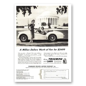 1955 Triumph TR2 Print Ad | Million Dollars