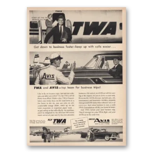 1955 TWA Print Ad | Get Down To Business