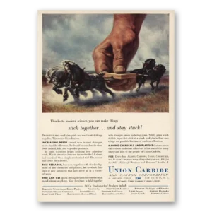 1955 Union Carbide Print Ad | Stick Together