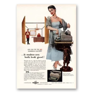 1955 Underwood Typewriter Print Ad | Both Look Good