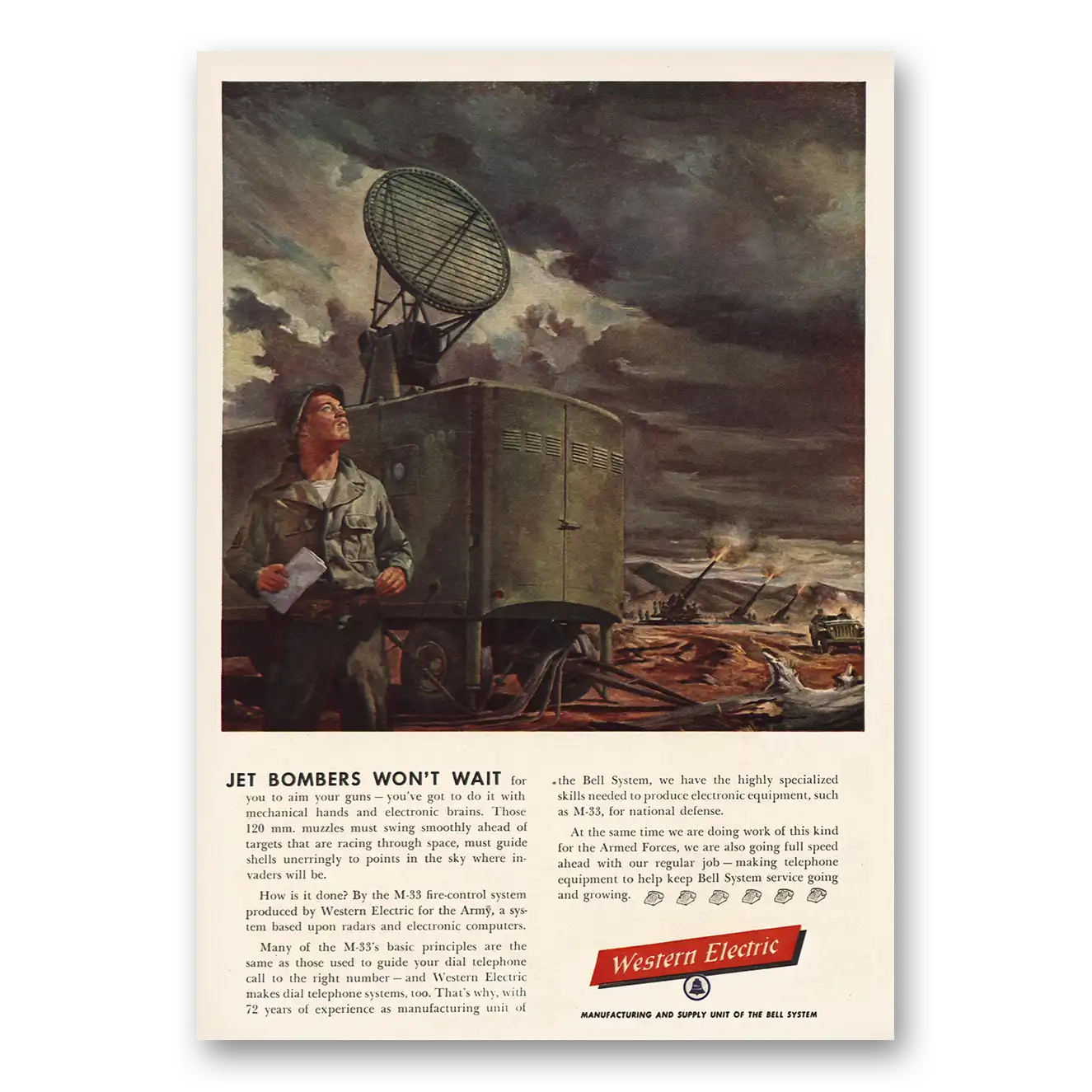 1955 Western Electric Print Ad | Jet Bombers