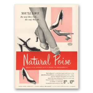 1955 Wohl Shoes Print Ad | Natural Poise