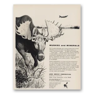 1956 Aero Service Print Ad | Muskeg Minerals