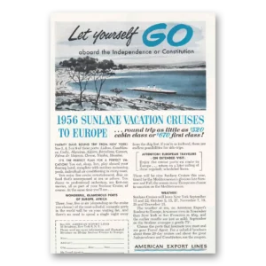 1956 American Export Lines Print Ad | Independence