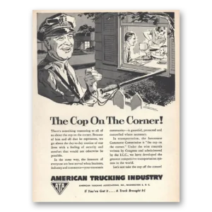 1956 American Trucking Print Ad | Cop Corner
