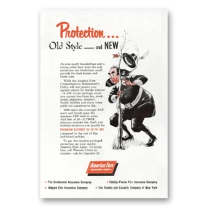 1956 America Fore Insurance Print Ad | Protection