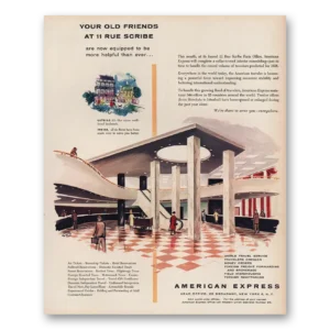 1956 American Express Print Ad | Old Friends