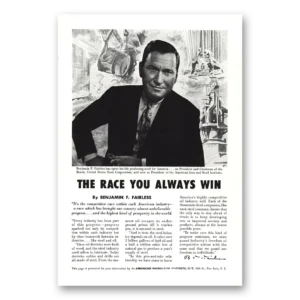 1956 American Petroleum Print Ad | Benjamin Fairless