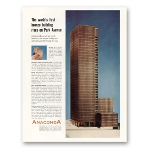 1956 Anaconda Print Ad | Bronze Building