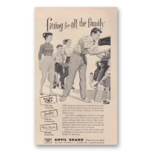 1956 Anvil Brand Print Ad | Fitting Family