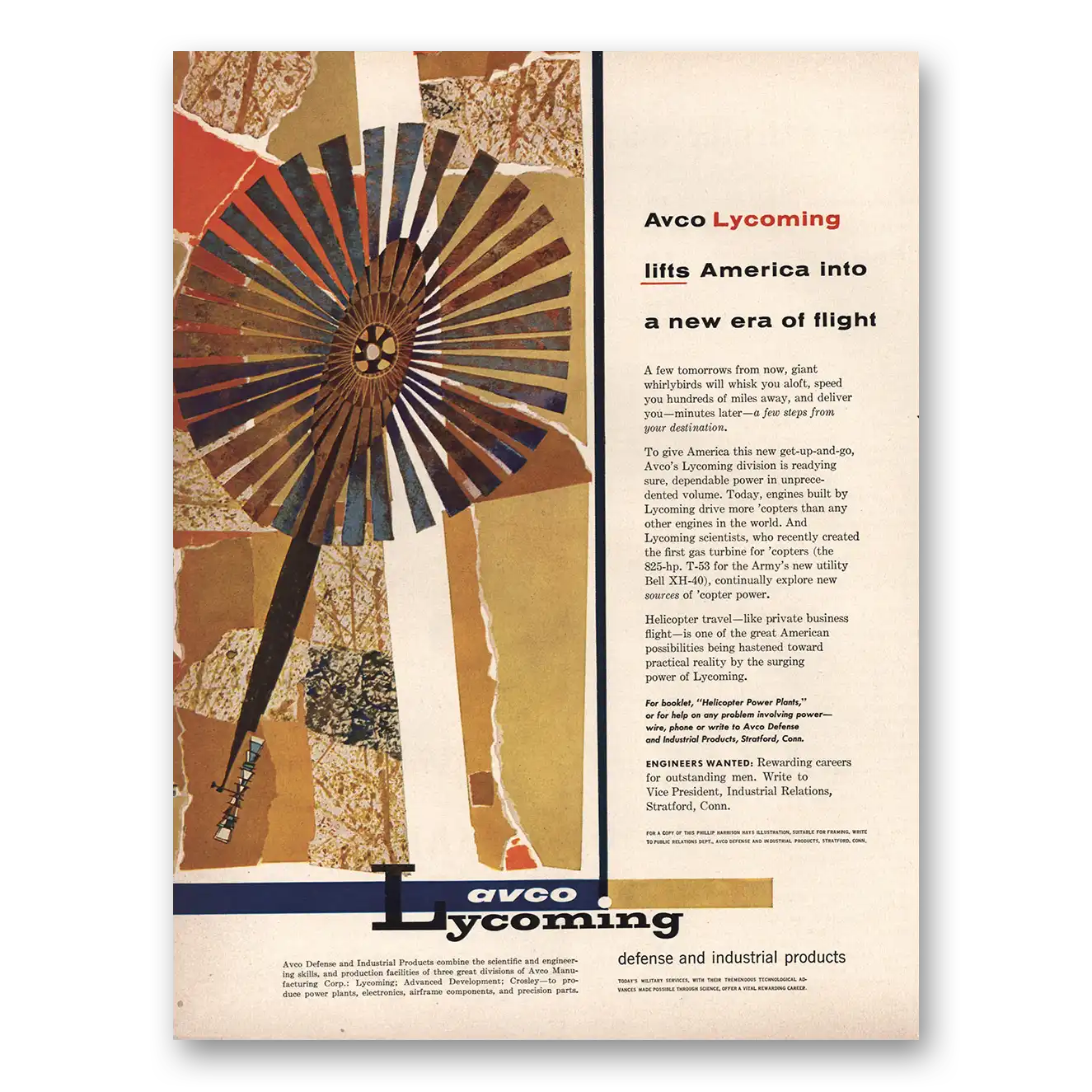 1956 Avco Print Ad | Lycoming