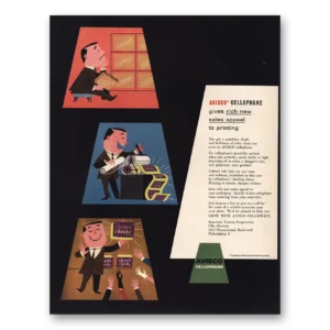 1956 Avisco Cellophane Print Ad | Sales Appeal