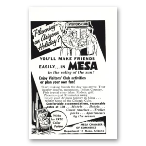 1956 Mesa Arizona Print Ad | Make Friends