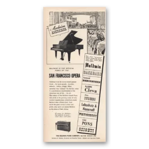 1956 Baldwin Piano Print Ad | San Francisco Opera