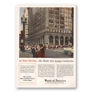 1956 Bank of America Print Ad | Head Office