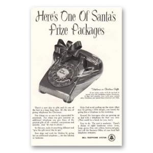 1956 Bell Telephone Print Ad | Santas Prize