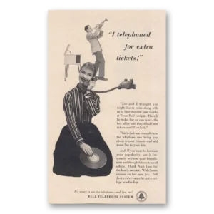 1956 Bell Telephone Print Ad | Extra Tickets
