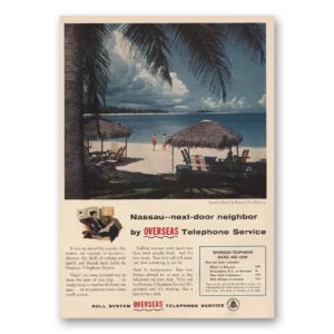 1956 Bell Telephone Print Ad | Paradise Island Nassau