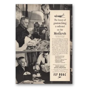 1956 British Airways BOAC Print Ad | Monarch